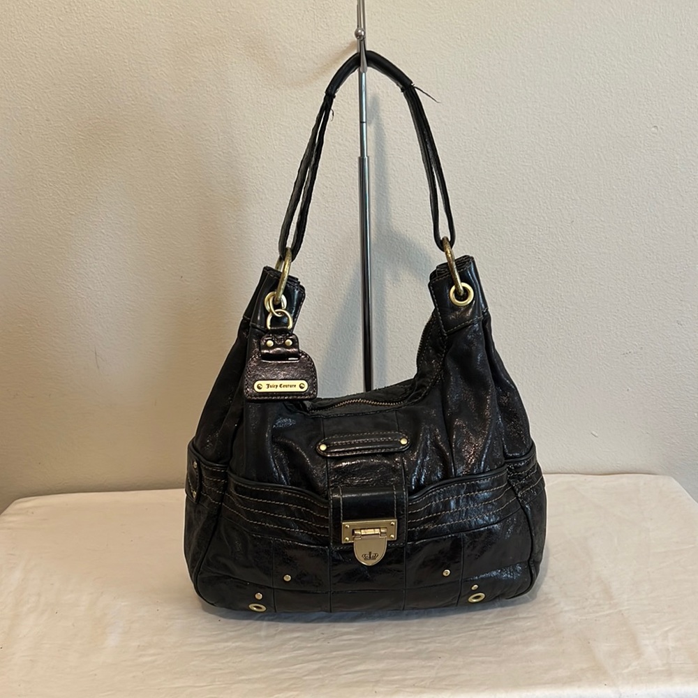 Juicy Couture Black Leather Shoulder Bag